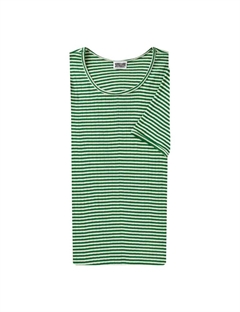 #101 NPS Short Sleeve Fine Stripes - Green/Ecru